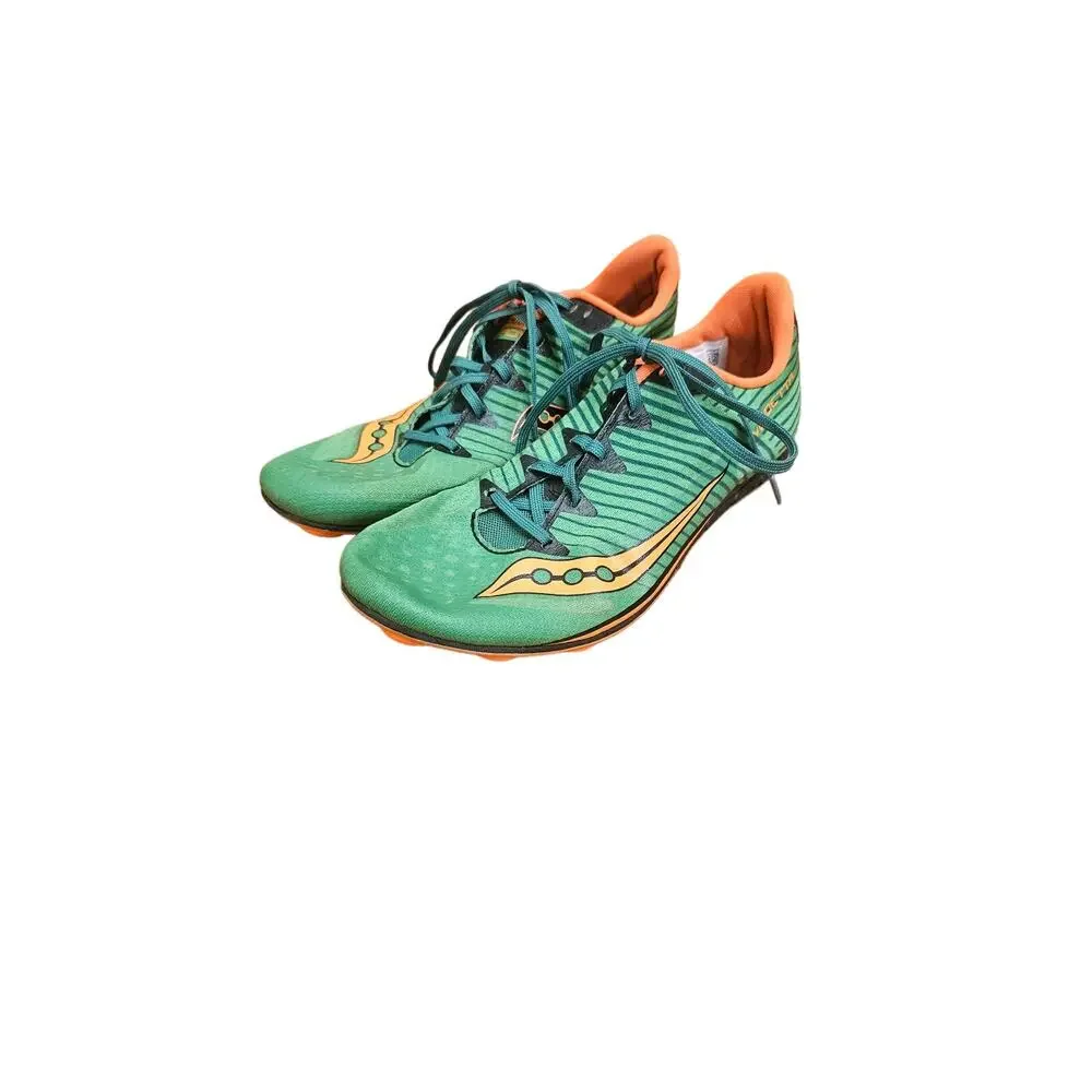Saucony Racing Vendetta 2 Athletic Track Shoe Cleats Orange Mince Men’s Size 9